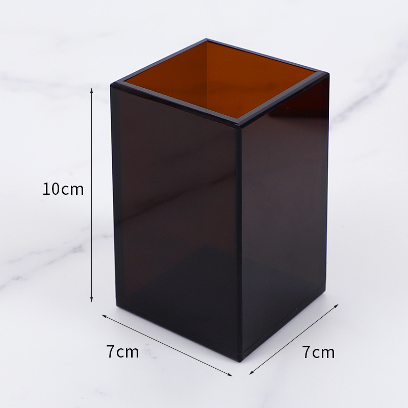 Акрилен държач за химикалки, квадратен настолен органайзер, персонализируем, без лого, налична частна марка