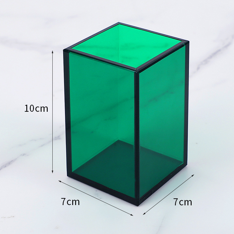 Акрилен държач за химикалки, квадратен настолен органайзер, персонализируем, без лого, налична частна марка