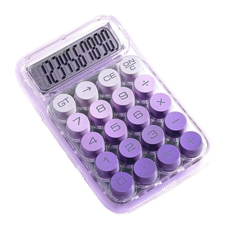 Yiyou J-985 Calculator aritmetic din plastic, Afișaj 10 cifre, Alimentare cu baterii, Cadou de absolvire