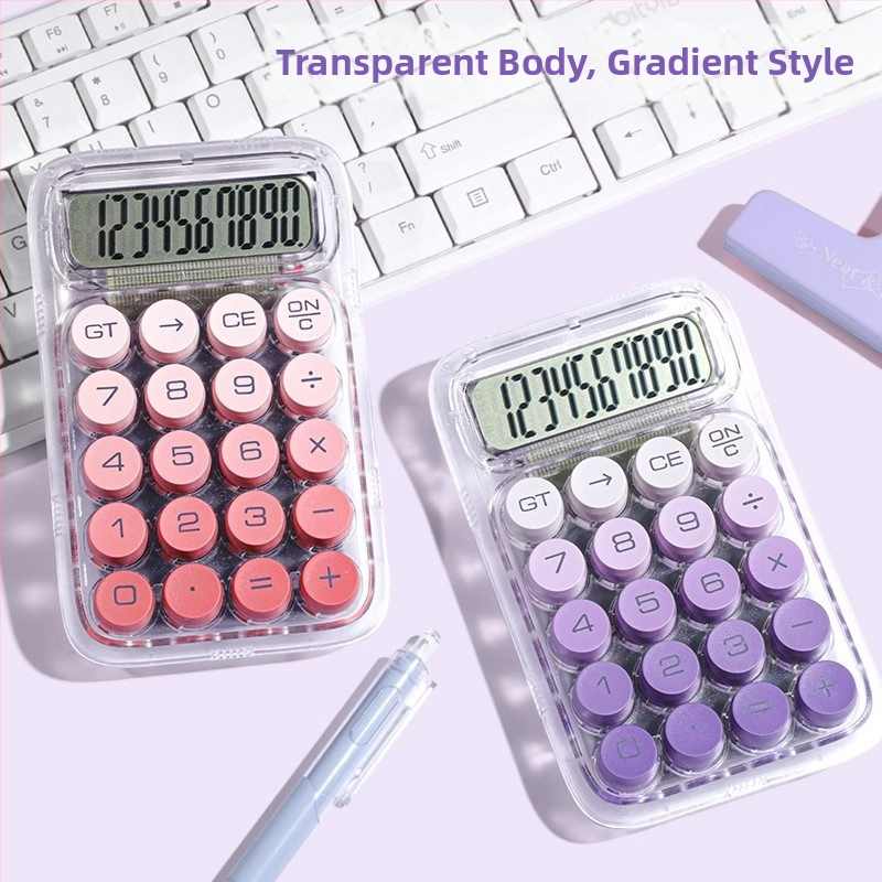 Yiyou J-985 Calculator aritmetic din plastic, Afișaj 10 cifre, Alimentare cu baterii, Cadou de absolvire