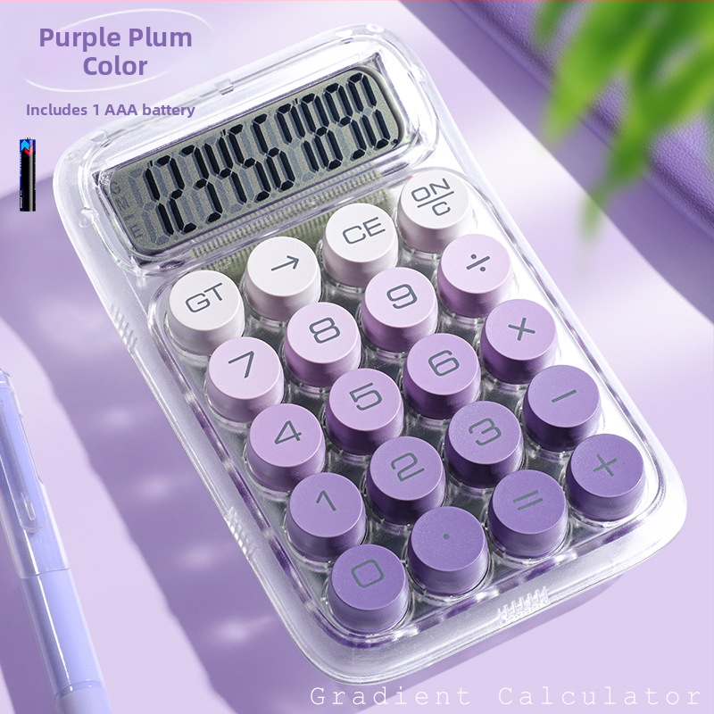 Yiyou J-985 Calculator aritmetic din plastic, Afișaj 10 cifre, Alimentare cu baterii, Cadou de absolvire