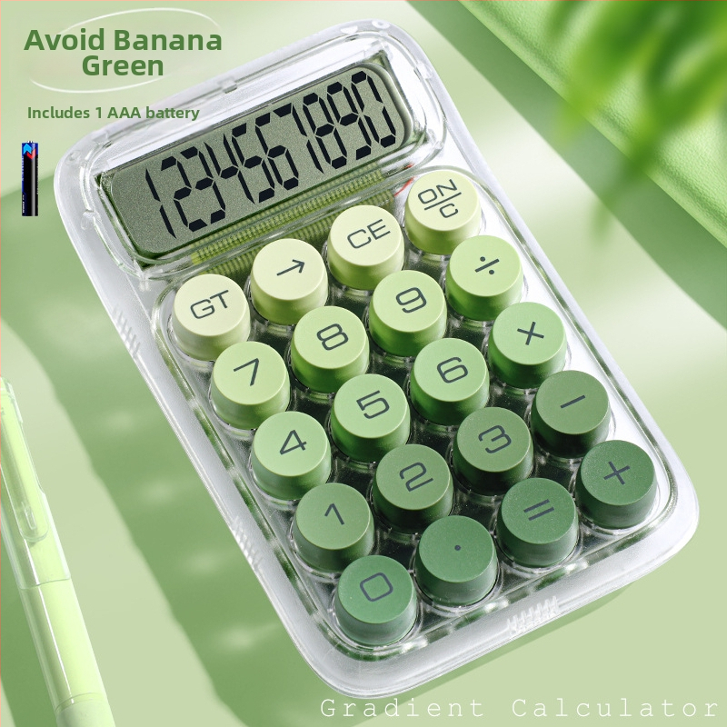 Yiyou J-985 Calculator aritmetic din plastic, Afișaj 10 cifre, Alimentare cu baterii, Cadou de absolvire