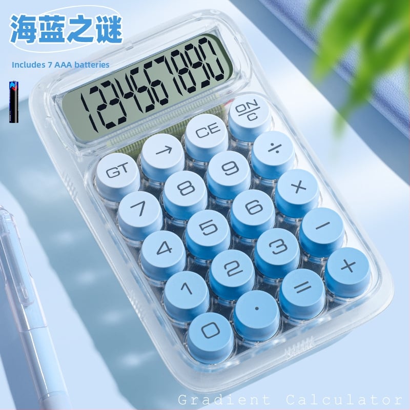 Yiyou J-985 Calculator aritmetic din plastic, Afișaj 10 cifre, Alimentare cu baterii, Cadou de absolvire