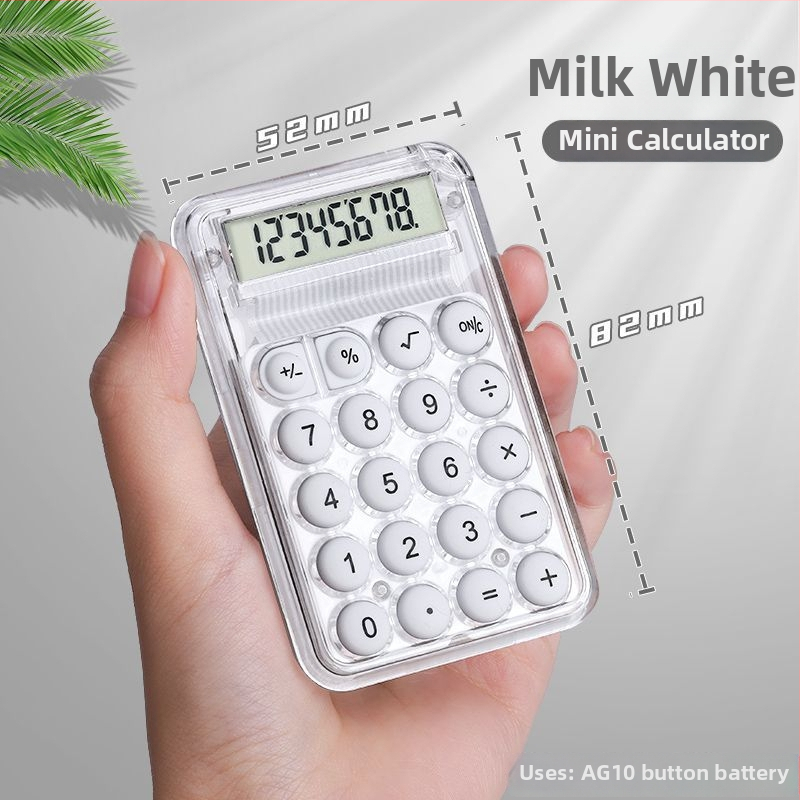 Yiyou J-985 Calculator aritmetic din plastic, Afișaj 10 cifre, Alimentare cu baterii, Cadou de absolvire