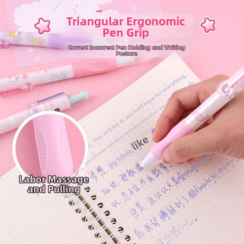 Set de pixuri ștergătoare cu prindere pentru corectarea poziției, model 5077M/5078M, carcasă din plastic, 12 bucăți în cutie