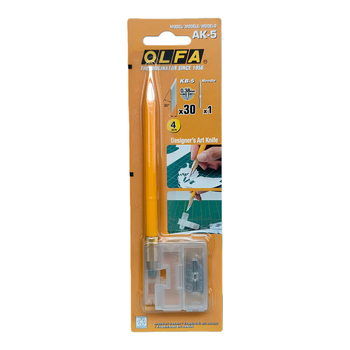 Nož za rezbarenje za studente | Olfa, plastično kućište, oštrica 0,38×4×20 mm, ukupna duljina 159 mm