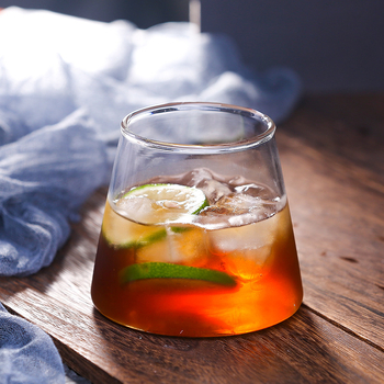 Jin Ming Lun borosilikatna čaša za whiskey, 201–300 ml, modernog minimalističkog dizajna, pakiranje u papirnatoj kutiji.