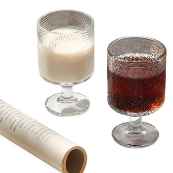 Čaša za vino s reljefom suncokreta, dugačka noga, bezolovni kristal, novi kineski stil