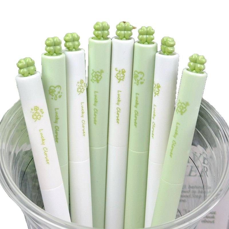 Stilou pensă în formă de trifoi, mecanism rotativ, pachet cu 4 bucăți