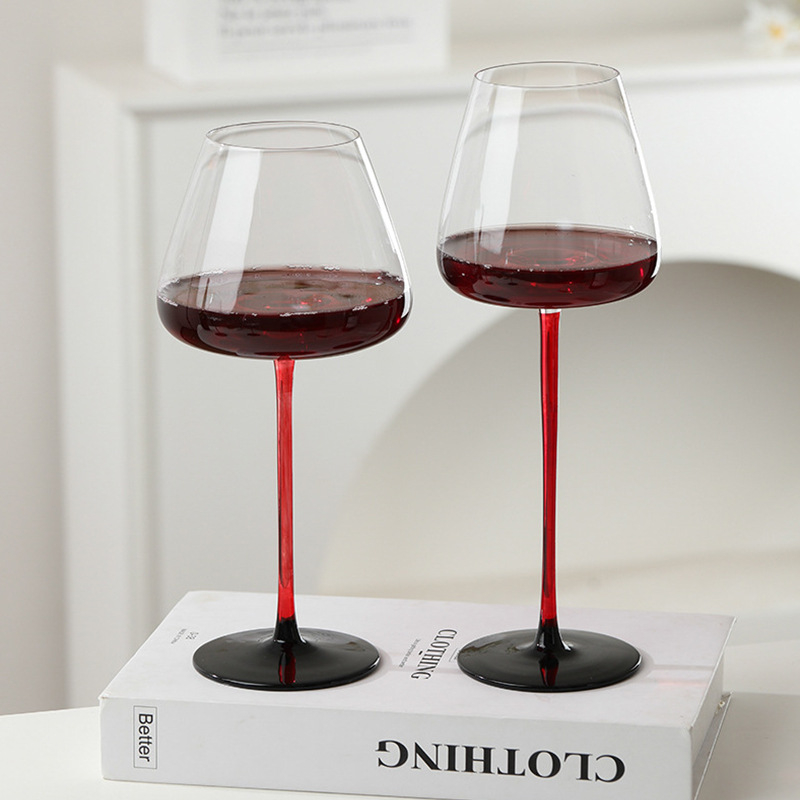 Set čaša za vino, bezolovno kristalno staklo, kapacitet 701–800 ml, lagani luksuzni retro stil