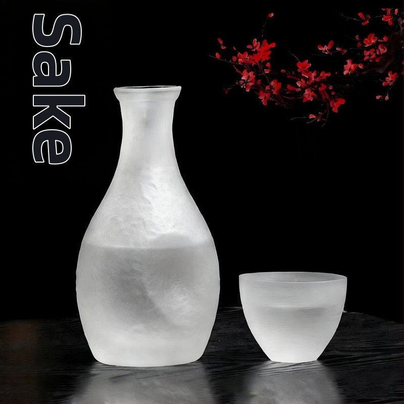 Japonský štýl set na sake pre domáce použitie, hustejší rozvádzač na sake, poháre na slivkové víno, sklárske poháre na alkohol
