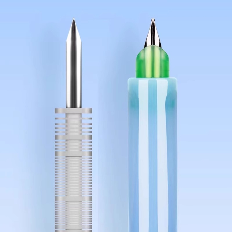 Dotted Stone 754S stilou pentru caligrafie pentru elevi, vârf metalic F, corp din plastic, sistem de alimentare cu cerneală în lichid direct, sac de cerneală înlocuibil