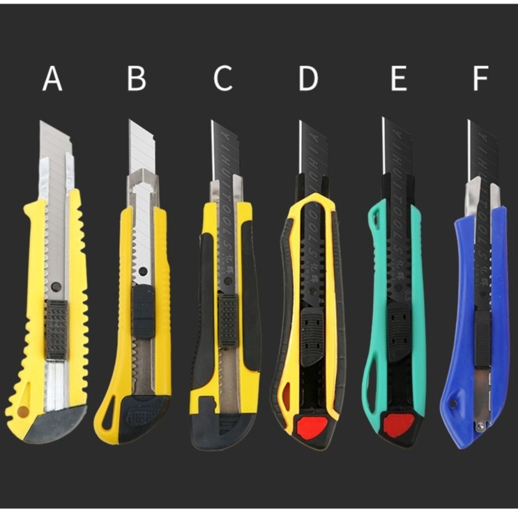 Yihui 18 mm nož za tapete i rezanje papira, višenamjenski industrijski alat, oštrica od SK čelika, oštrica 100x18x0,5 mm, prijenosan i izdržljiv