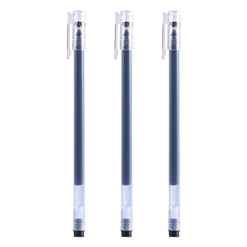 Gel pen s velikim kapacitetom tinte, glatko pisanje, izdržljiv vrh od nehrđajućeg čelika, plastično kućište, crna tinta, idealno za ured, potpisivanje i ispite