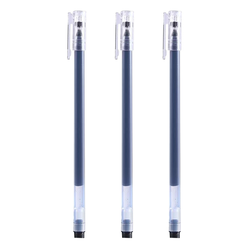 Gel pen s velikim kapacitetom tinte, glatko pisanje, izdržljiv vrh od nehrđajućeg čelika, plastično kućište, crna tinta, idealno za ured, potpisivanje i ispite