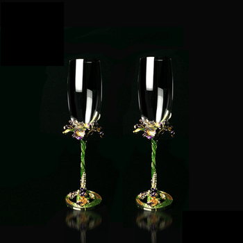 Šampanjanska čaša od kristala, kapacitet 201–300 ml, 2 komada, Huayan crystal