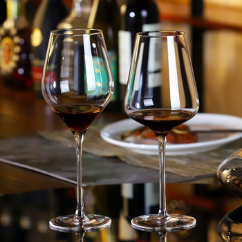 Bon Beibei kristalne čaše za vino, set kapacitet 601–700 ml, dvije čaše, proziran jednostavan stil