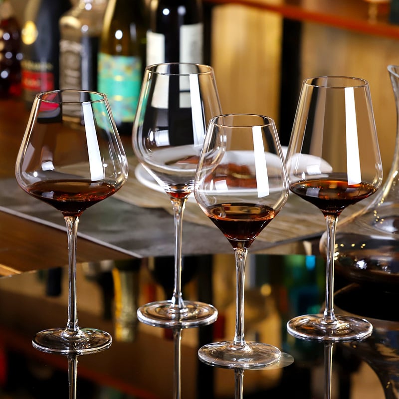 Bon Beibei kristalne čaše za vino, set kapacitet 601–700 ml, dvije čaše, proziran jednostavan stil