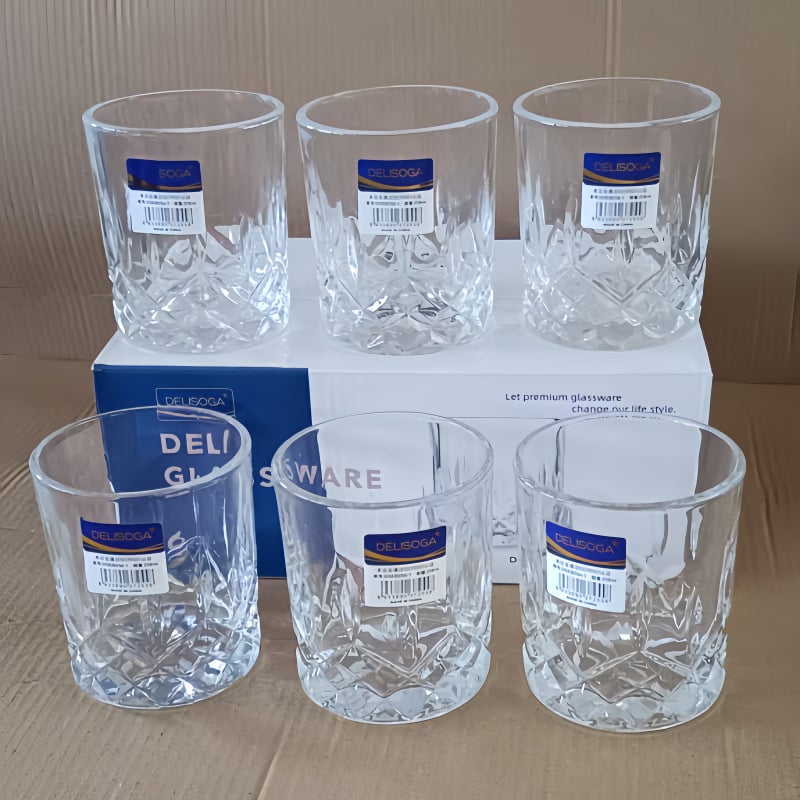 DELISOGA Čaša za whiskey Nordic stil (301–400 ml; staklo; paket 6–10 kom)