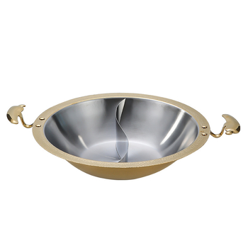 Nehrđajući čelični lonac za hot pot za restoran, kompatibilan s indukcijskim pločama, višeslojno dno, zapremina 2.1–10 L, težina oko 2 kg