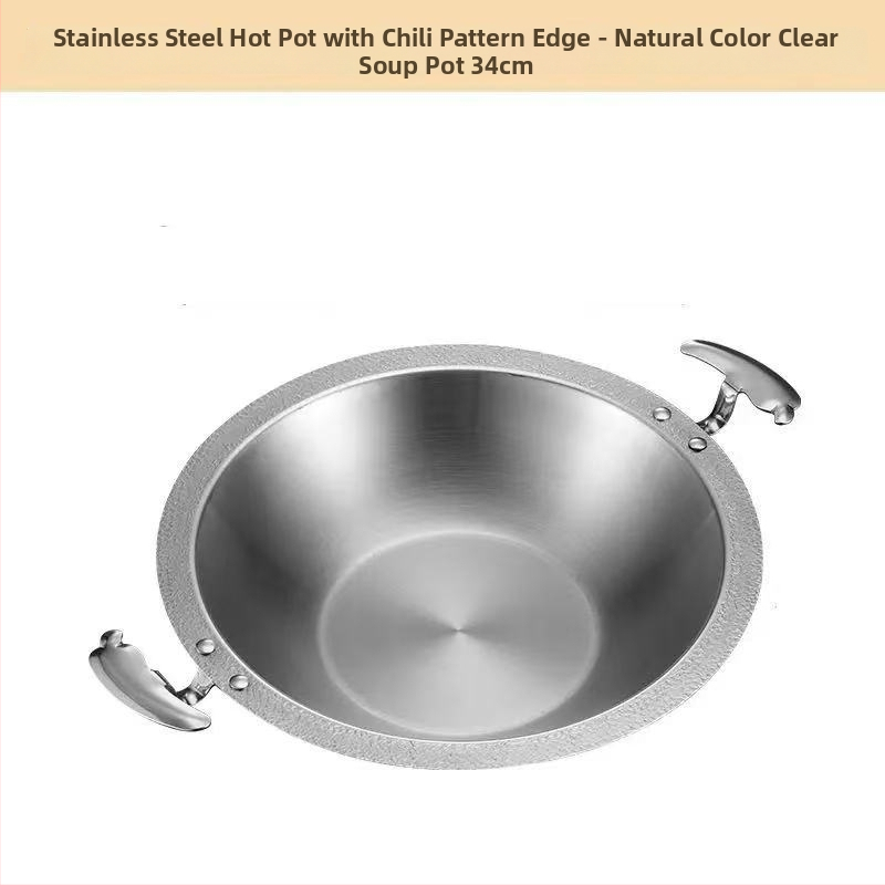 Nerezová oceľ hot pot na použitie v reštaurácii, kompatibilná s indukčnými varičmi, viacvrstvové dno, objem 2,1–10 l, hmotnosť približne 2 kg
