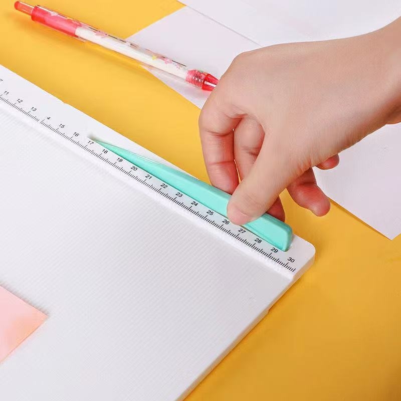 Ručni rezač papira, 2u1, prijenosni, s mjernom ljestvicom, dvostrani, A4-kompatibilan