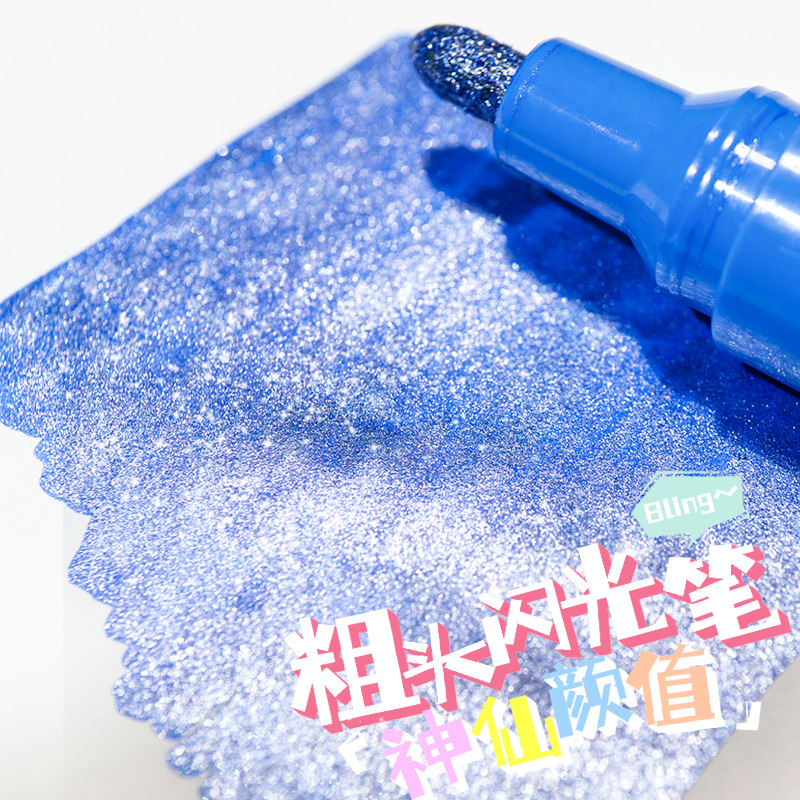 Bammi Glitter Pero s Debelim Vrhom – plastično kućište, s jednim vrhom