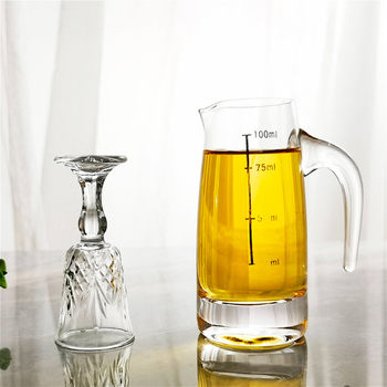 Stakleni set za liker s dozatorom i čaše za bijelo vino, boemski stil, lagani luksuz retro (Materijal: staklo; Komponente: dozator i čaše za bijelo vino; Brand: JEKA.BZ.CHEN)