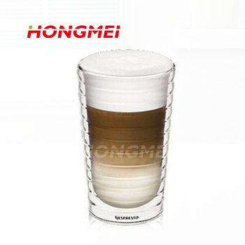 Hongmei dvostruko staklena čaša s izolacijom, otporna na vruće i hladne napitke, pogodna za kavu i crno vino, stil Light Luxury Retro