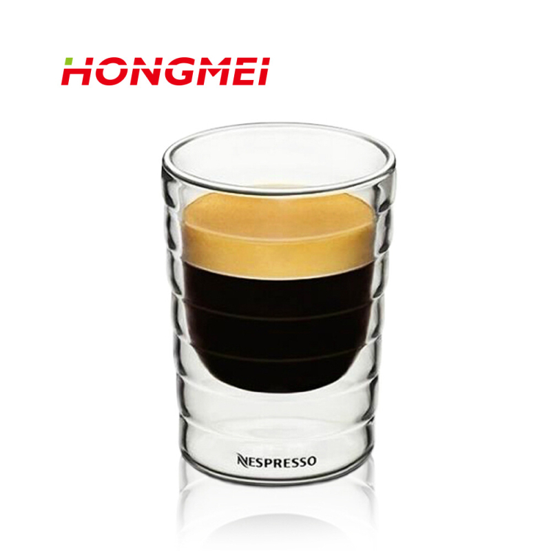 Hongmei dvostruko staklena čaša s izolacijom, otporna na vruće i hladne napitke, pogodna za kavu i crno vino, stil Light Luxury Retro