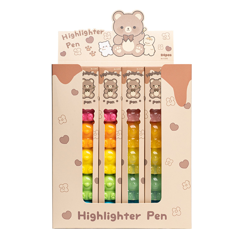 Hug Bear highlighter – spojivi boja marker za umjetnost i dnevnik, model H-1171, branda Hemu
