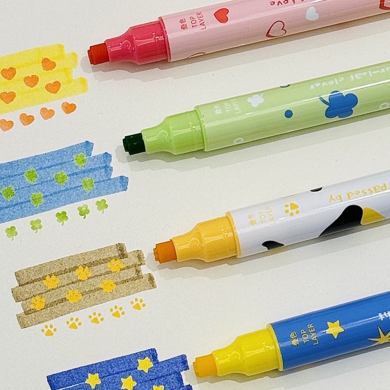 Dvostranični marker za podcrtavanje s velikim kapacitetom – plastično kućište, nije izbrisiv