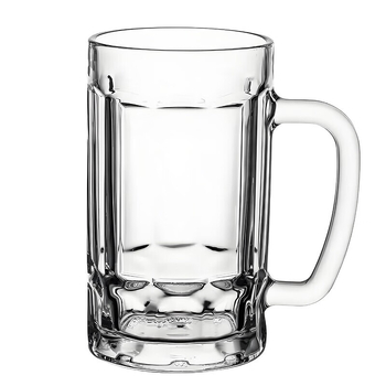 Pivska čaša od borosilikatnog stakla, kapacitet 401–500 ml, moderni minimalistički stil, 1 kom.