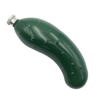 Uborka alakú likőrtartó, rozsdamentes acél 304, könnyű luxus retro dizájn, egyedi csomagolás, prémium minőség