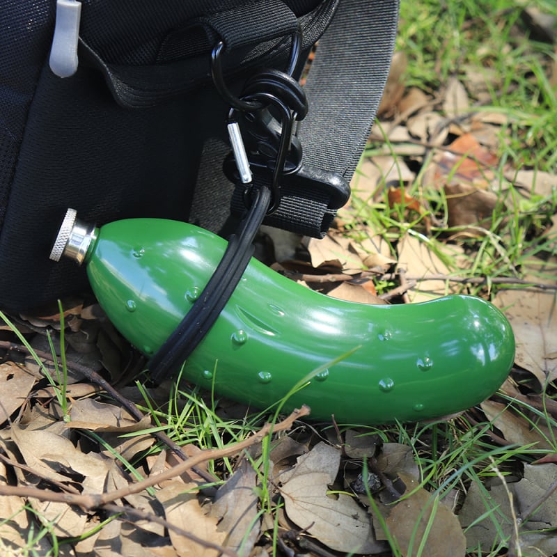 Uborka alakú likőrtartó, rozsdamentes acél 304, könnyű luxus retro dizájn, egyedi csomagolás, prémium minőség