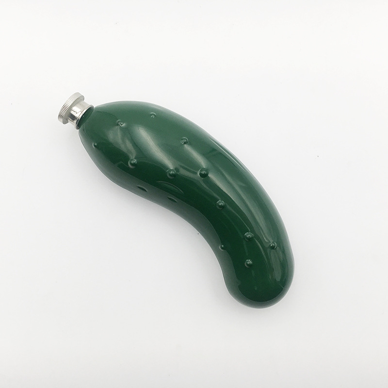 Uborka alakú likőrtartó, rozsdamentes acél 304, könnyű luxus retro dizájn, egyedi csomagolás, prémium minőség