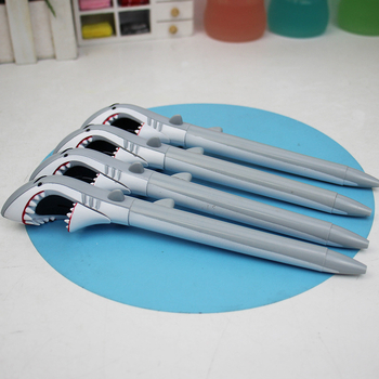 Pix cu bilă în formă de rechin, desen animat, model Press, ambalaj în pungă, potrivit pentru scris general, birou, semnare și cadouri la conferințe