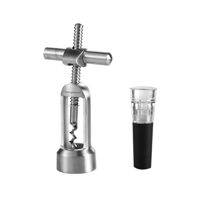 Винен отворител от неръждаема стомана 304 — ръчен луксозен комплект за вино, марка Elephant Star, печат на лого, лицензируем частен етикет