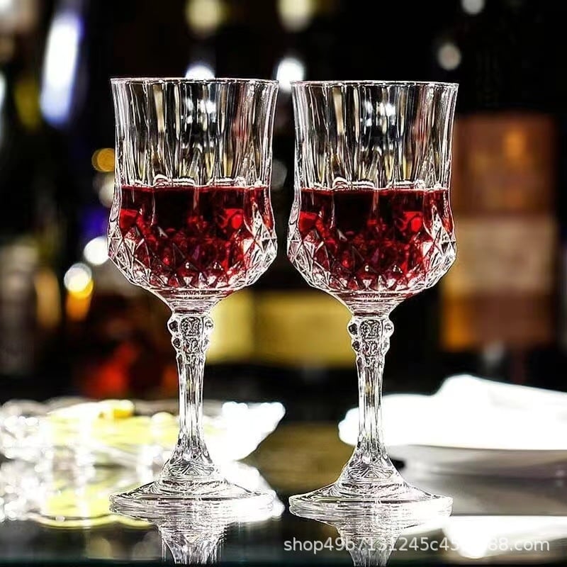 Čaša za vino od kristala, reljefni vintage dizajn, retro zodijak stil, kapacitet 101–200 ml, težina 60 g