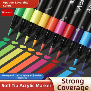 Set akrilnih markera s mekim vrhom - Qinxuesi, artikl 1, osnovno pakiranje