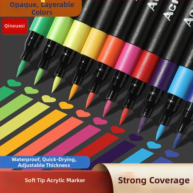 Set akrilnih markera s mekim vrhom - Qinxuesi, artikl 1, osnovno pakiranje