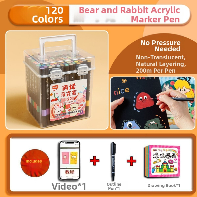 Set akrilnih markera s mekim vrhom - Qinxuesi, artikl 1, osnovno pakiranje