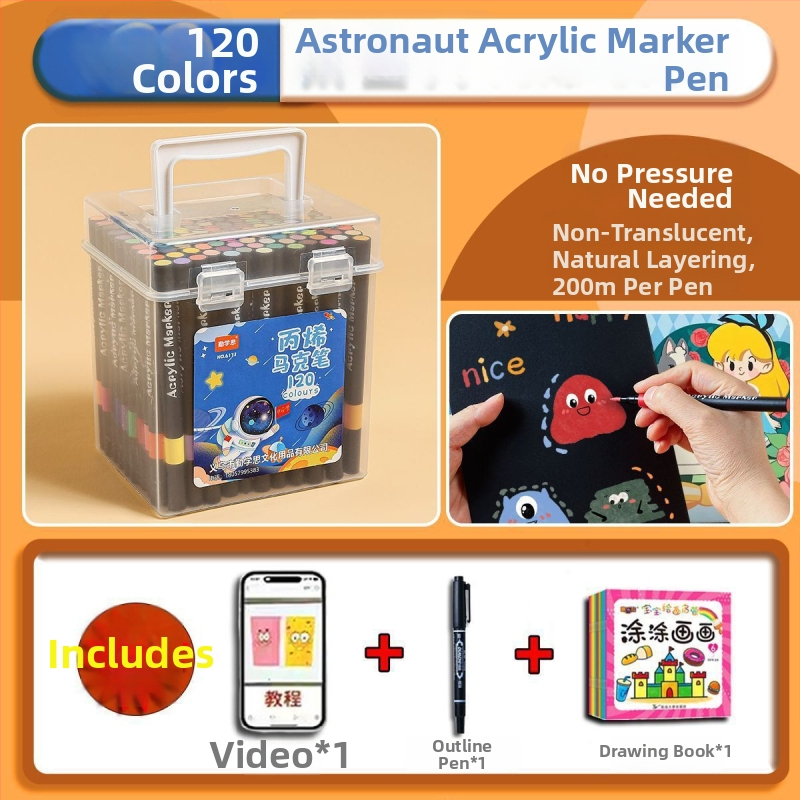 Set akrilnih markera s mekim vrhom - Qinxuesi, artikl 1, osnovno pakiranje