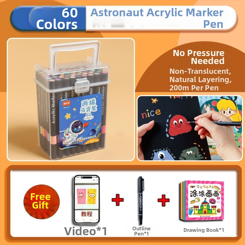 Set akrilnih markera s mekim vrhom - Qinxuesi, artikl 1, osnovno pakiranje