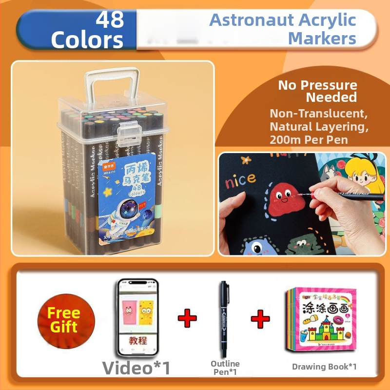 Set akrilnih markera s mekim vrhom - Qinxuesi, artikl 1, osnovno pakiranje