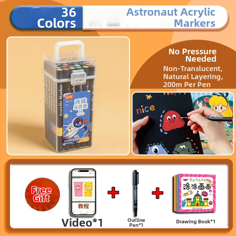 Set akrilnih markera s mekim vrhom - Qinxuesi, artikl 1, osnovno pakiranje