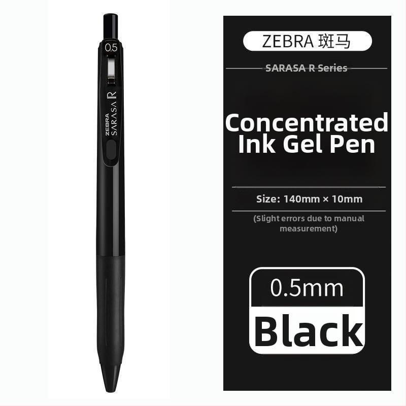 Zebra JJ29 glatka neutralna kuglična kemijska olovka, crna tinta, 0,5 mm, mehanizam pritiskanja, za ispite