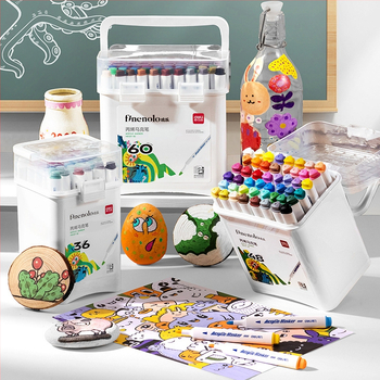 Deli akrilni marker za umjetnost, za školu, 36 zamjenskih punjenja, osnovno pakiranje