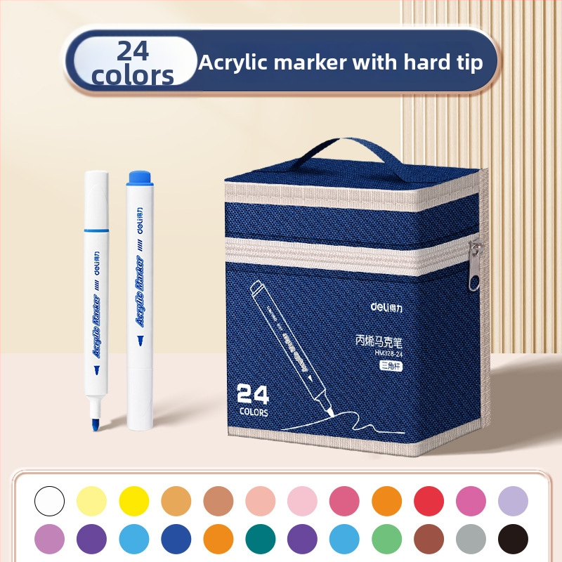Deli akrilni marker za umjetnost, za školu, 36 zamjenskih punjenja, osnovno pakiranje