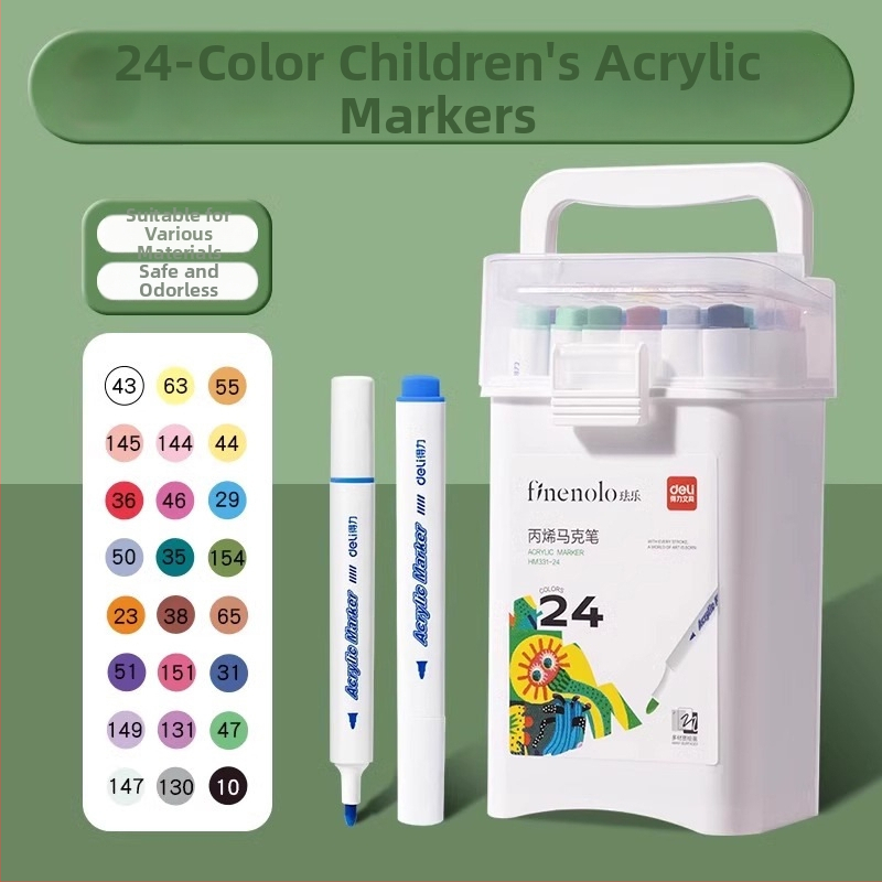 Deli akrilni marker za umjetnost, za školu, 36 zamjenskih punjenja, osnovno pakiranje